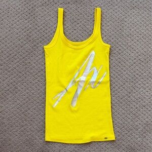AX Yellow Tank Top with Silver Logo